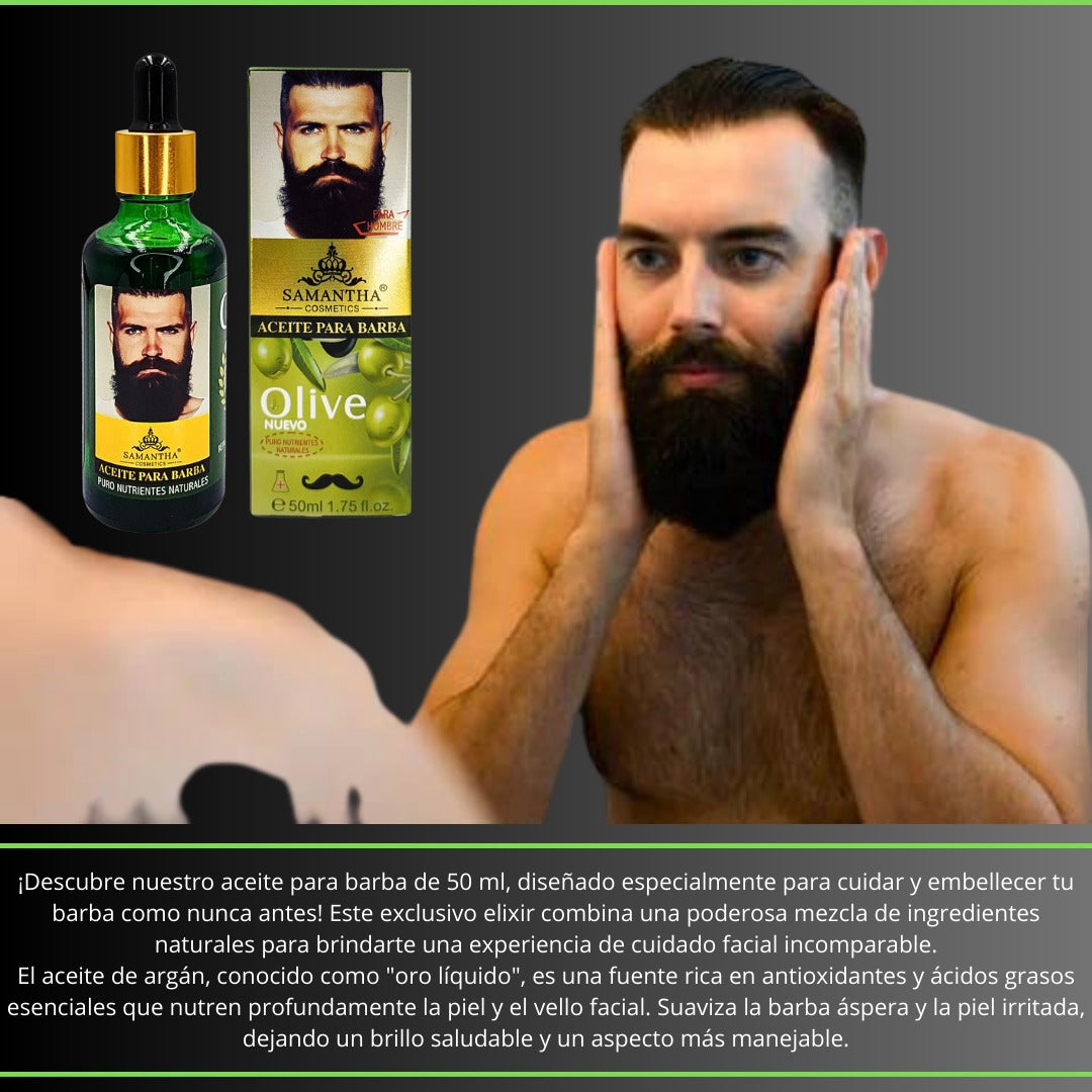 Aceite Para Barba Con Argan Y Ricino 50 ML